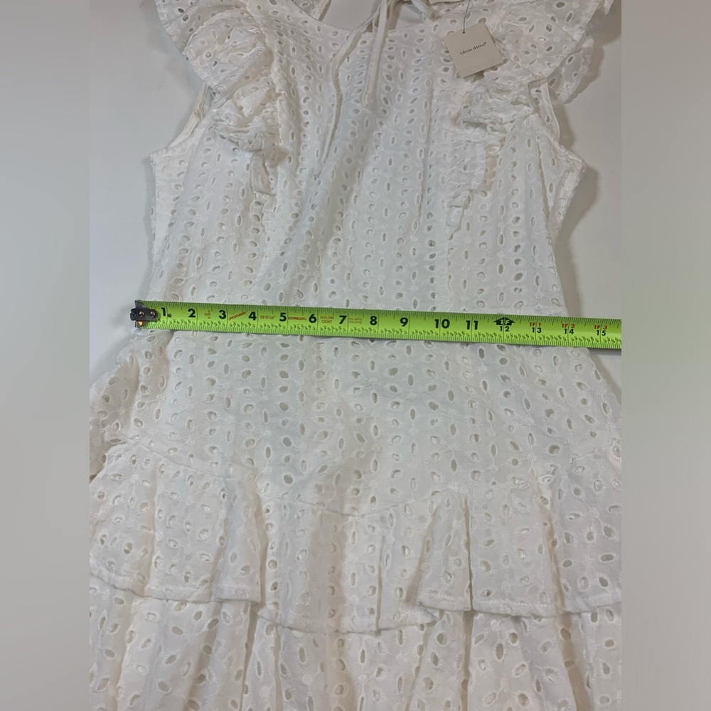 NWT Idem Ditto white Eyelit dress size large open back wedding summer (bin T) - Picture 11 of 14